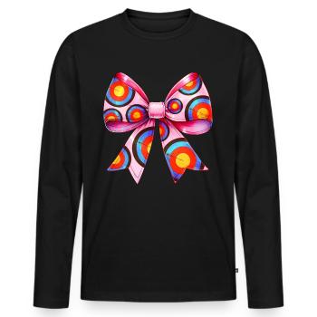 Coquette Bogen Bogenschießen Bogen und Pfeil - Männer Premium Bio Langarmshirt - Schwarz - Vorne - Nico (187cm)