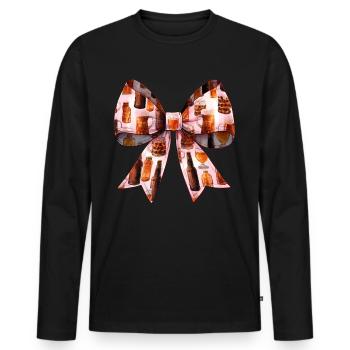 Coquette Bow Craft Beer Muttertags-Brauerei - Männer Premium Bio Langarmshirt - Schwarz - Vorne - Nico (187cm)