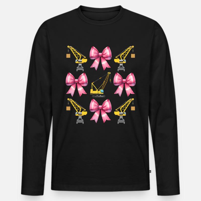 Coquette Bogenkranführer Kranführer - Männer Premium Bio Langarmshirt - Schwarz