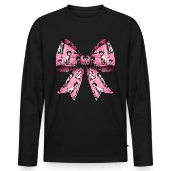 Coquettish Bow Faun Satyrs Goat Men Roman - Men's Premium Organic Long Sleeve Shirt - black - Front - Nico (187cm)