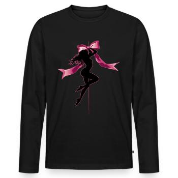Coquette Bow Stangentänzerin Stangentanz Mama - Männer Premium Bio Langarmshirt - Schwarz - Vorne - Nico (187cm)