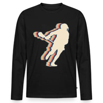 Lacrosse Players Coaches Team Coaches Lax - Men's Premium Organic Long Sleeve Shirt - black - Front - Nico (187cm)