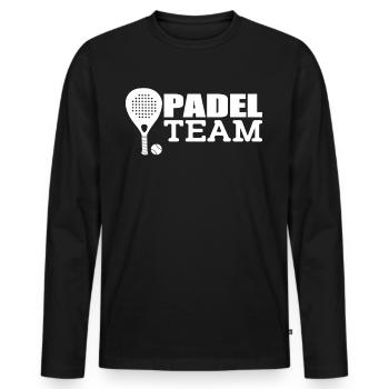 Padel-Mannschaft - Männer Premium Bio Langarmshirt - Schwarz - Vorne - Nico (187cm)