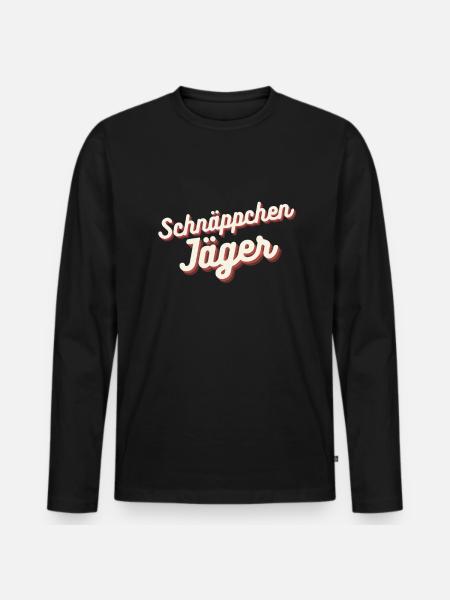 Flohmarkt Schnäppchenjäger Trödelmarkt - Männer Premium Bio Langarmshirt - Schwarz