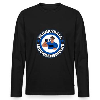 Flunkyball Bierball Trinkspruch Party - Männer Premium Bio Langarmshirt - Schwarz - Vorne - Nico (187cm)