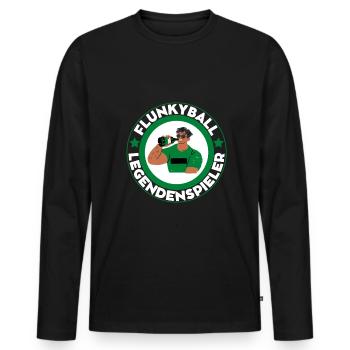 Flunkyball Beer Ball Toast Party - T-shirt manches longues Premium bio Homme - noir - Devant - Nico (187cm)