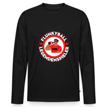 Flunkyball Bierball Trinkspruch Party - Männer Premium Bio Langarmshirt - Schwarz - Vorne - Nico (187cm)