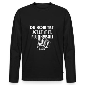Flunkyball Bierball Trinkspruch Party - Männer Premium Bio Langarmshirt - Schwarz - Vorne - Nico (187cm)