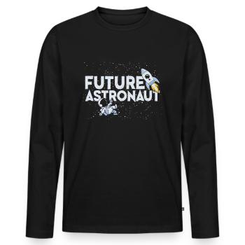 Astronaut Space Shuttle Planet Spacecraft - Men's Premium Organic Long Sleeve Shirt - black - Front - Nico (187cm)