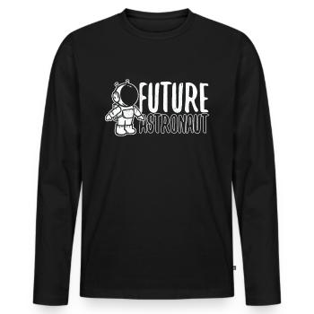 Astronaut of the Future Planet Space - Men's Premium Organic Long Sleeve Shirt - black - Front - Nico (187cm)
