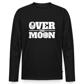 Astronaut Ober the Moon Planet Universe - Men's Premium Organic Long Sleeve Shirt - black - Front - Nico (187cm)