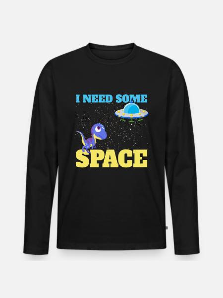 Astronauti need some Space - Men's Premium Organic Long Sleeve Shirt - black