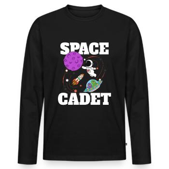 Astronaut Space Gadet Planet Galaxy - Men's Premium Organic Long Sleeve Shirt - black - Front - Nico (187cm)