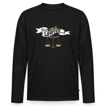 Je suis Avocat Avocat Conseil juridique Droit - T-shirt manches longues Premium bio Homme - noir - Devant - Nico (187cm)