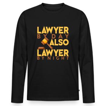 Lawyer Lawyer Legal Advice Law - Men's Premium Organic Long Sleeve Shirt - black - Front - Nico (187cm)