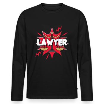 Je suis Avocat Avocat Conseil juridique Droit - T-shirt manches longues Premium bio Homme - noir - Devant - Nico (187cm)