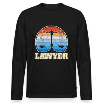 Avocat Avocat Conseil juridique Droit - T-shirt manches longues Premium bio Homme - noir - Devant - Nico (187cm)