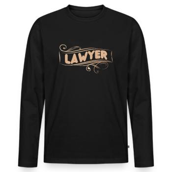 I am Lawyer Lawyer Legal Advice Law - Men's Premium Organic Long Sleeve Shirt - black - Front - Nico (187cm)