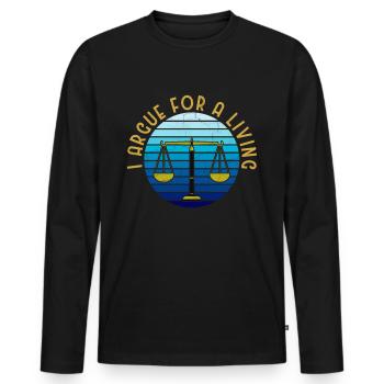 Lawyer Lawyer Legal Advice Law - Men's Premium Organic Long Sleeve Shirt - black - Front - Nico (187cm)