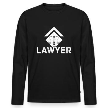 Lawyer Lawyer Legal Advice Law - Men's Premium Organic Long Sleeve Shirt - black - Front - Nico (187cm)