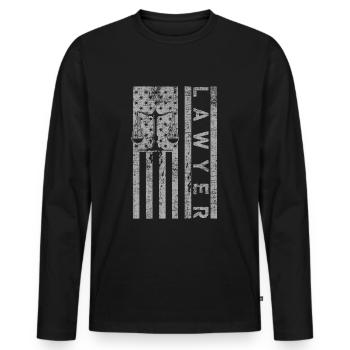 Lawyer Lawyer Legal Advice Law - Men's Premium Organic Long Sleeve Shirt - black - Front - Nico (187cm)