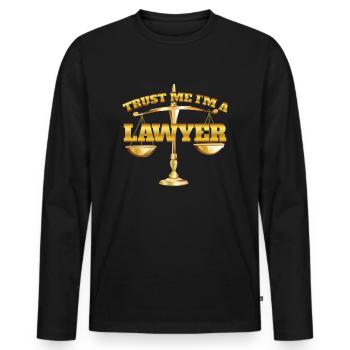 Lawyer Verdict Lawyer Lawyer Jura - Men's Premium Organic Long Sleeve Shirt - black - Front - Nico (187cm)