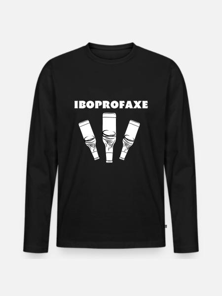 Iboprofaxe Ibuprofaxe - Männer Premium Bio Langarmshirt - Schwarz