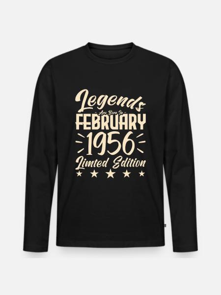 1956 births. Birthday gift. - Men's Premium Organic Long Sleeve Shirt - black