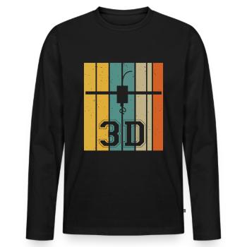 Seafood, crabs, crabs, mussels - Men's Premium Organic Long Sleeve Shirt - black - Front - Nico (187cm)