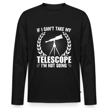 Science des télescopes Exploration spatiale - T-shirt manches longues Premium bio Homme - noir - Devant - Nico (187cm)