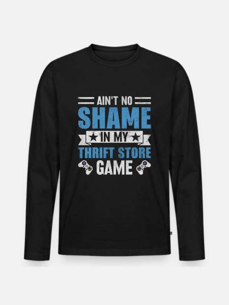 Second-Hand Goods Games Nerd - Men's Premium Organic Long Sleeve Shirt - black