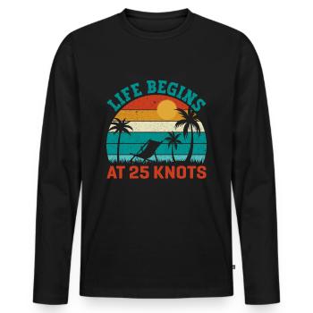 Windsurfing, Panama City, Surfing, Surfing, Beach - Men's Premium Organic Long Sleeve Shirt - black - Front - Nico (187cm)