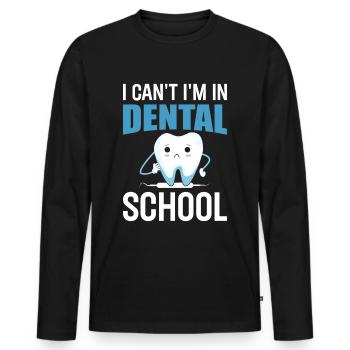 Dental Dentist Dental Dentistry - Men's Premium Organic Long Sleeve Shirt - black - Front - Nico (187cm)