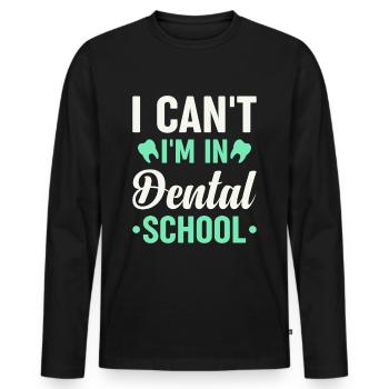 Dental School Dentist Dental Medicine - Men's Premium Organic Long Sleeve Shirt - black - Front - Nico (187cm)