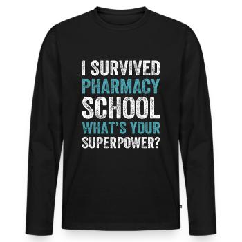 Apotheker Apothekerin Medizin Tabletten Pillen - Männer Premium Bio Langarmshirt - Schwarz - Vorne - Nico (187cm)