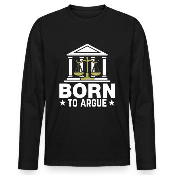 Avocat Avocat Tenues de droit - T-shirt manches longues Premium bio Homme - noir - Devant - Nico (187cm)