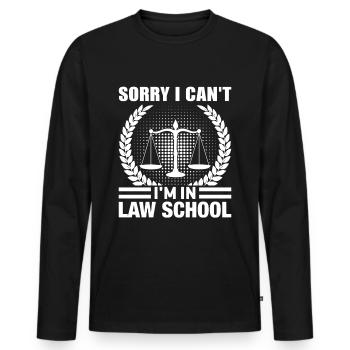 Student Lawyer Become a Lawyer - Men's Premium Organic Long Sleeve Shirt - black - Front - Nico (187cm)