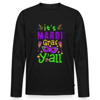 Mardi Gras Festival Carnival Carnival - Men's Premium Organic Long Sleeve Shirt - black - Front - Nico (187cm)