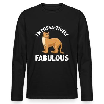 Fossa Predator Madagascar - T-shirt manches longues Premium bio Homme - noir - Devant - Nico (187cm)