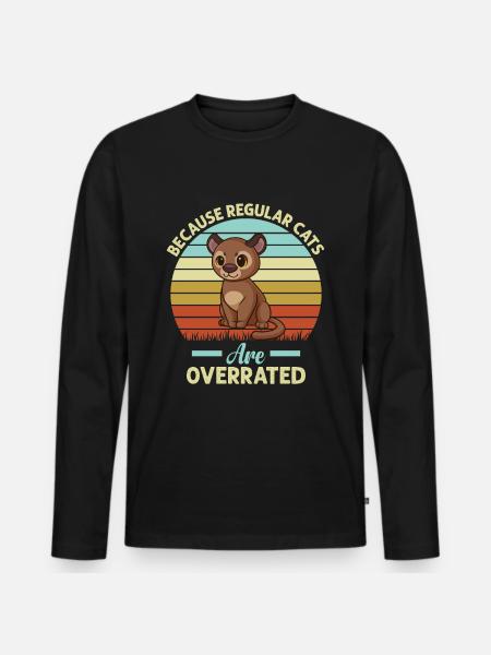 Fossa Raubtier Madagascar Katze - Männer Premium Bio Langarmshirt - Schwarz