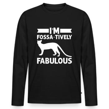 Fabuleux Fossas Madagascar Chat prédateur - T-shirt manches longues Premium bio Homme - noir - Devant - Nico (187cm)