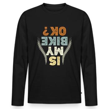 Mon vélo est-il en bon état ? - T-shirt manches longues Premium bio Homme - noir - Devant - Nico (187cm)