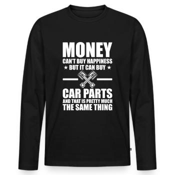 Mechaniker KFZ Tuner Autoliebe - Männer Premium Bio Langarmshirt - Schwarz - Vorne - Nico (187cm)