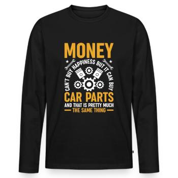 Mechaniker KFZ Tuner Autoliebe - Männer Premium Bio Langarmshirt - Schwarz - Vorne - Nico (187cm)