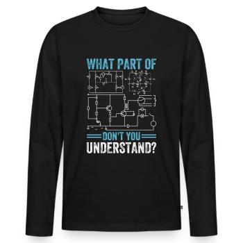 Electrician Saying Craftsman - Men's Premium Organic Long Sleeve Shirt - black - Front - Nico (187cm)