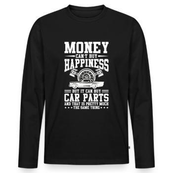 Mechaniker KFZ Tuner Autoliebe - Männer Premium Bio Langarmshirt - Schwarz - Vorne - Nico (187cm)