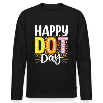 Colorful Dots Tag Make Your Sign - Men's Premium Organic Long Sleeve Shirt - black - Front - Nico (187cm)
