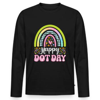 Colorful Dots Tag Make Your Sign - Men's Premium Organic Long Sleeve Shirt - black - Front - Nico (187cm)