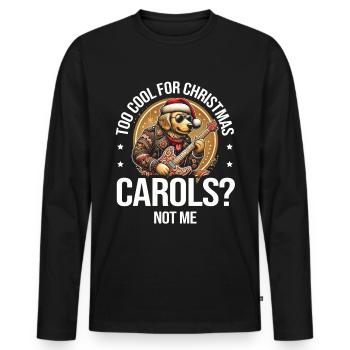 Des chants de Noël sympas ? Pas moi amoureux des vacances - T-shirt manches longues Premium bio Homme - noir - Devant - Nico (187cm)