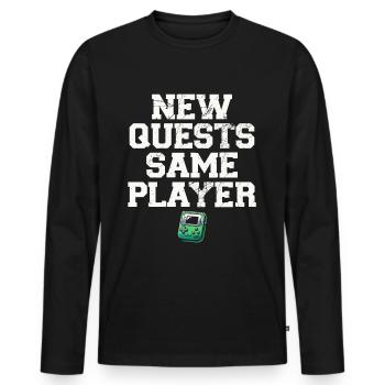 New Quests: Same Player, Gaming Adventure - Men's Premium Organic Long Sleeve Shirt - black - Front - Nico (187cm)